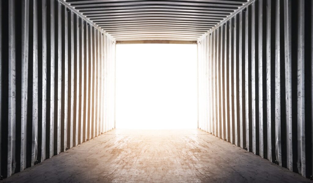 Empty,Inside,Blank,Container,Shipping.,Square,Room,Space.,Cargo,Container